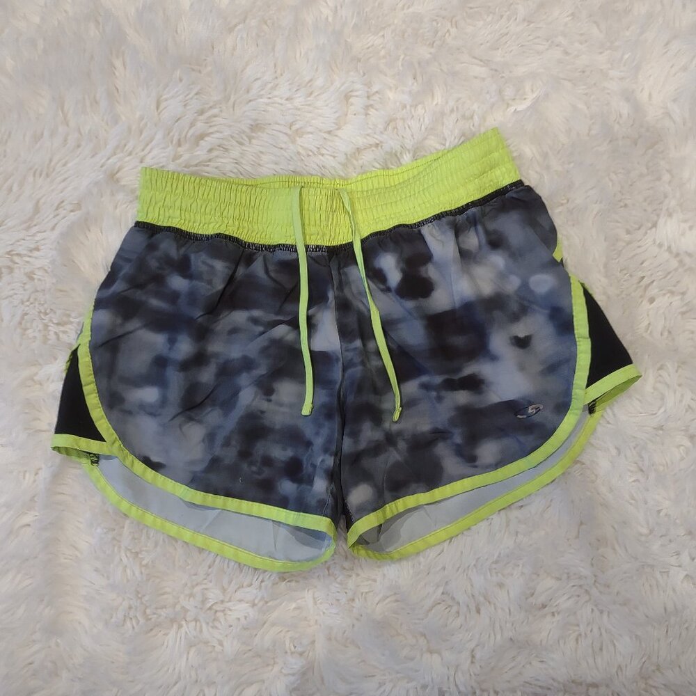 Girls Champion DUODRY Neon green/ gray shorts LW